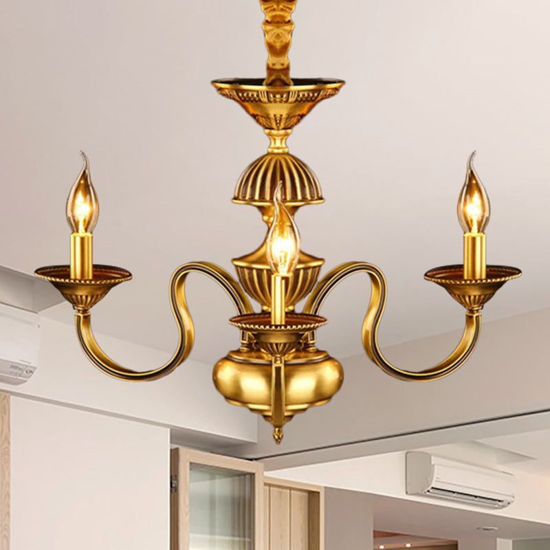 Candle Metal Pendant Chandelier Colonialism 3/5/6 Lights - Rebooters