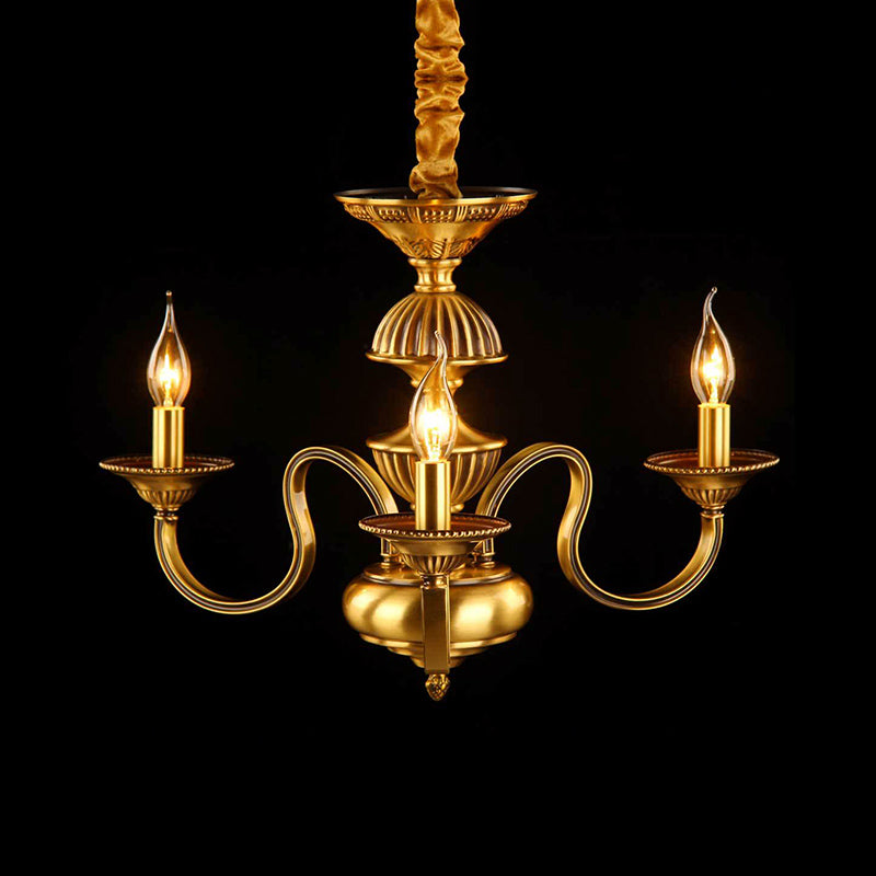 Candle Metal Pendant Chandelier Colonialism 3/5/6 Lights - Rebooters
