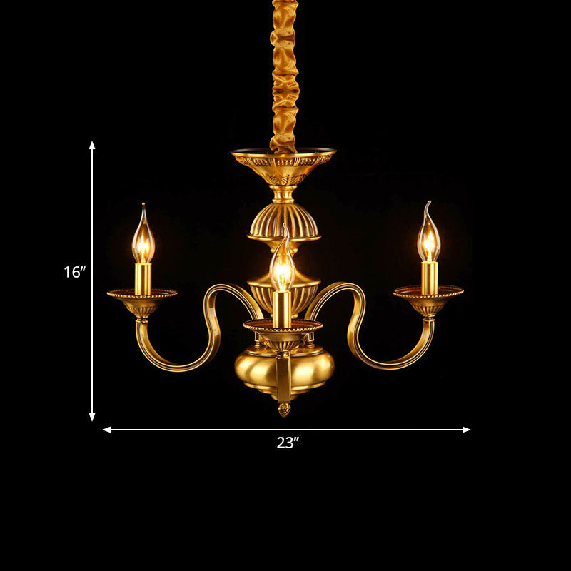 Candle Metal Pendant Chandelier Colonialism 3/5/6 Lights - Rebooters