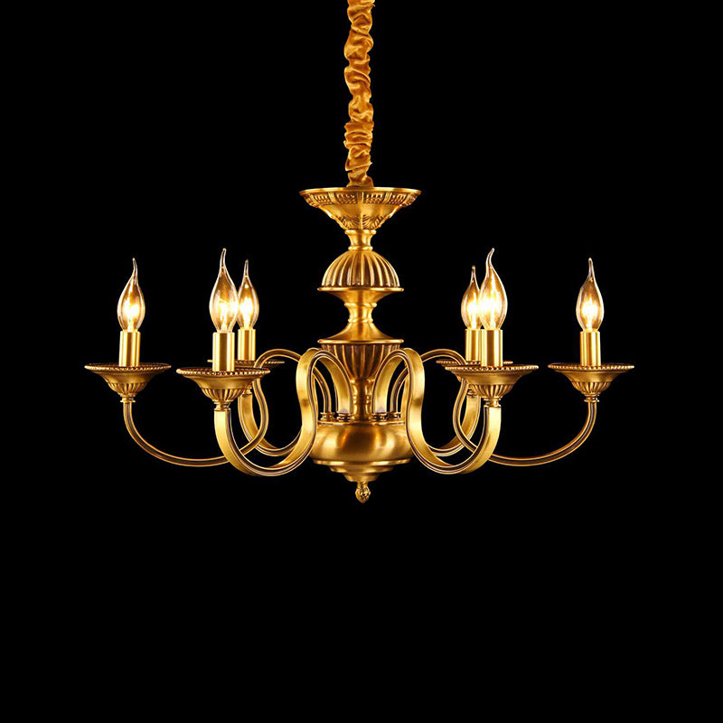 Candle Metal Pendant Chandelier Colonialism 3/5/6 Lights - Rebooters