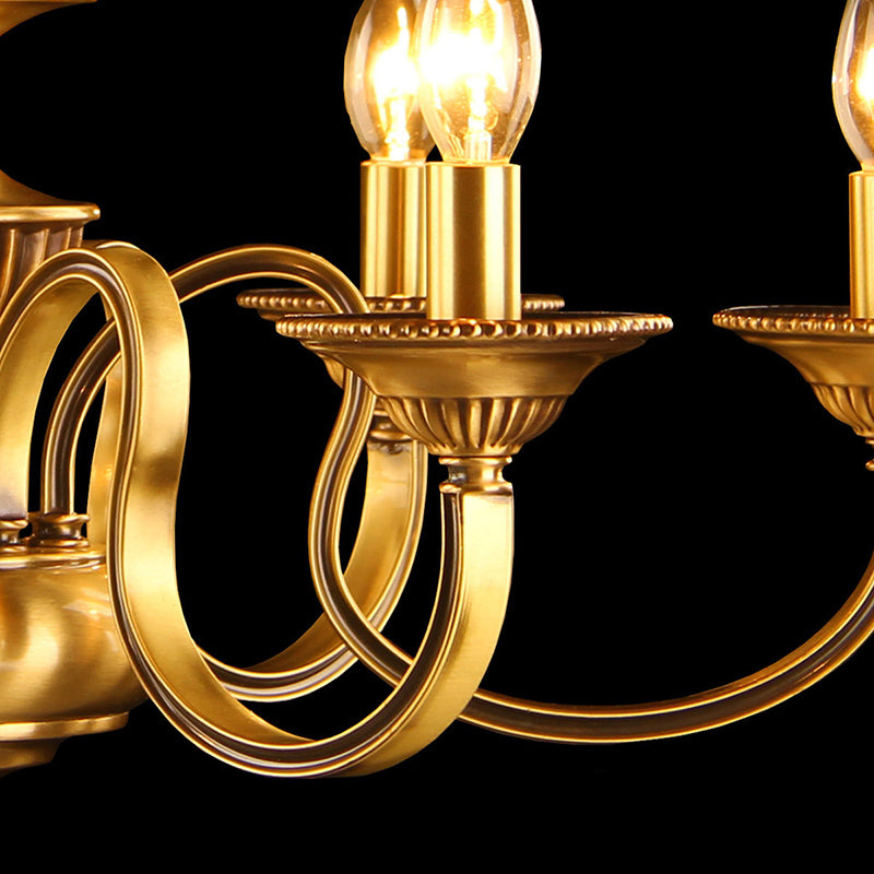 Candle Metal Pendant Chandelier Colonialism 3/5/6 Lights - Rebooters
