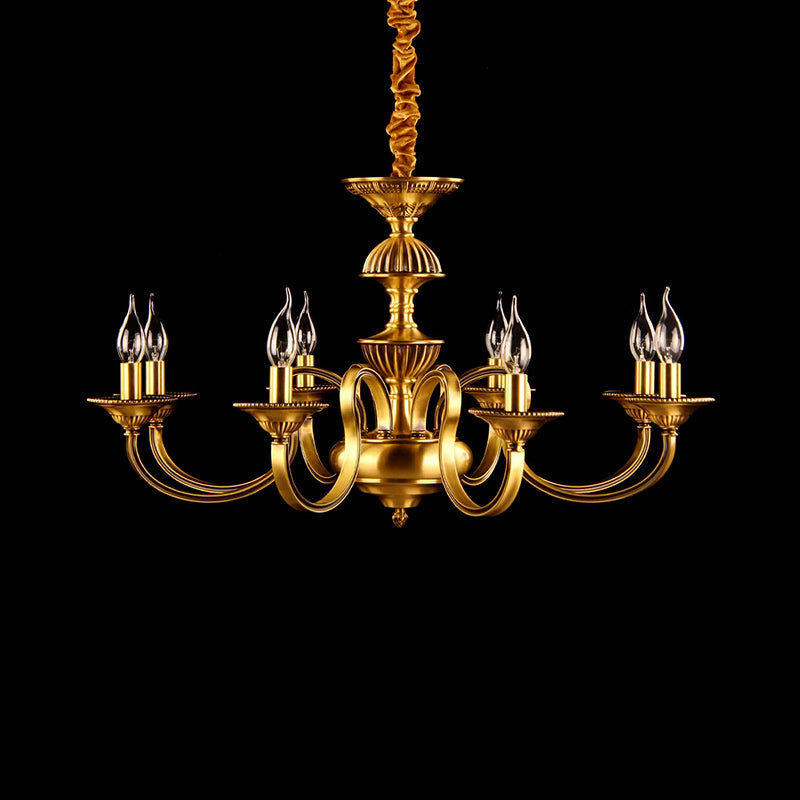 Candle Metal Pendant Chandelier Colonialism 3/5/6 Lights - Rebooters