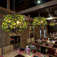 3 Heads Pendant Light Lodge Stylish Globe Bowl Dome Shade Metal Hanging Chandelier Light in Black for Restaurant - Rebooters