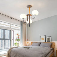 3/5 Lights Living Room Hanging Lamp Nordic Gray Green Chandelier - Rebooters