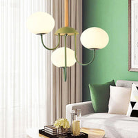 3/5 Lights Living Room Hanging Lamp Nordic Gray Green Chandelier - Rebooters