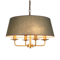 4 Lights Living Room Hanging Chandelier Green White Pendant - Rebooters