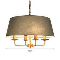 4 Lights Living Room Hanging Chandelier Green White Pendant - Rebooters