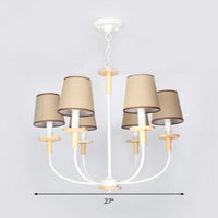 6/8 Heads Living Room Chandelier Lamp Modern Flaxen Pendant Light - Rebooters