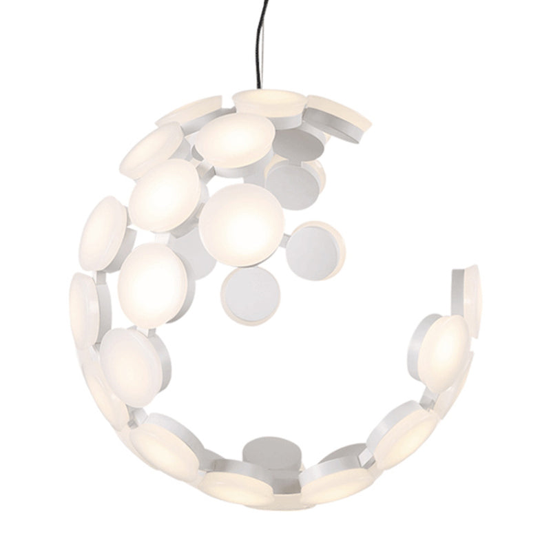 White Molecular Hanging Ceiling Light Contemporary Acrylic LED Chandelier - Rebooters