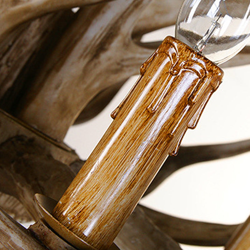 Resin Branch Pendant Chandelier Rustic 6/8/12 Bulbs Brown - Rebooters