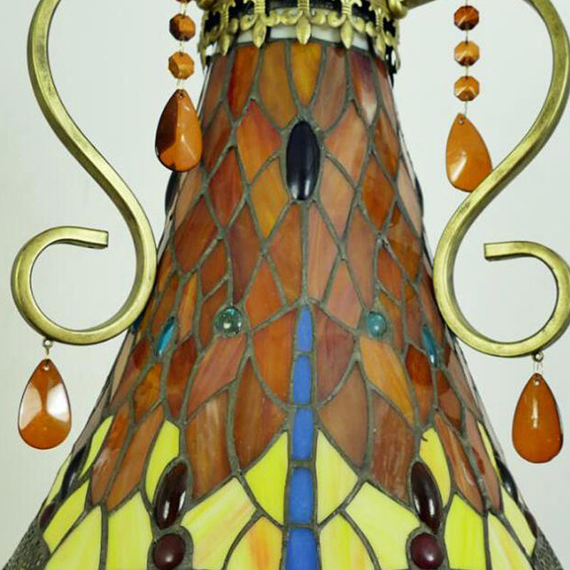 16"/19.5" Wide Dragonfly Chandelier Light Antique Brass Lamp - Rebooters