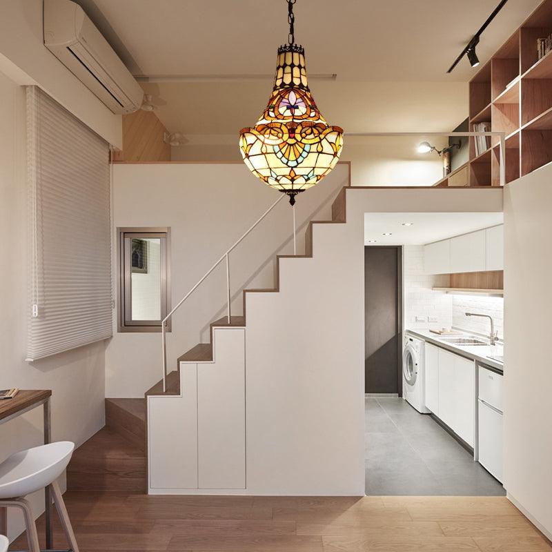 3/5 Lights Flower Chandelier Light Fixture Antique Bronze Cut Glass Suspension Pendant 12 16 Wide - Rebooters