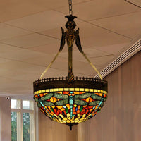 3 Lights Dragonfly Chandelier Light Fixture Tiffany Style - Rebooters