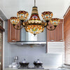 11/13 Lights Dining Room Pendant Chandelier Tiffany Brass Down Lighting - Rebooters