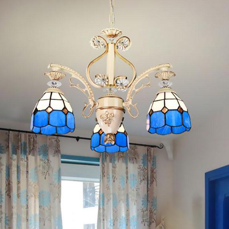 Baroque Dome Shape Chandelier Light 5/9/11 Lights Blue - Rebooters