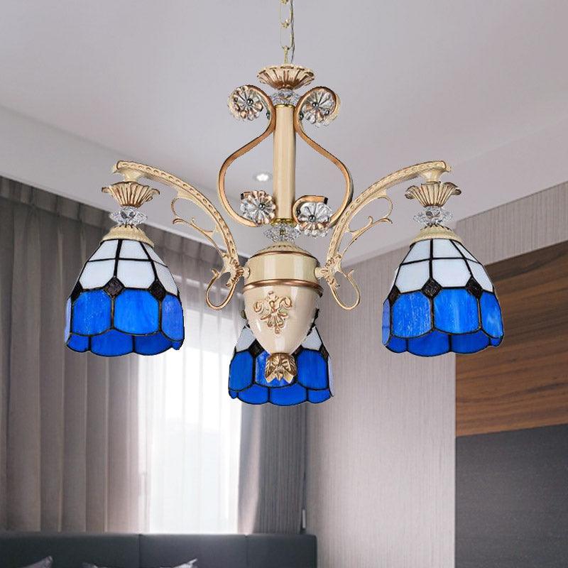 Baroque Dome Shape Chandelier Light 5/9/11 Lights Blue - Rebooters