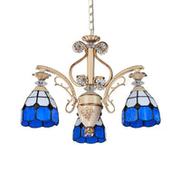 Baroque Dome Shape Chandelier Light 5/9/11 Lights Blue - Rebooters