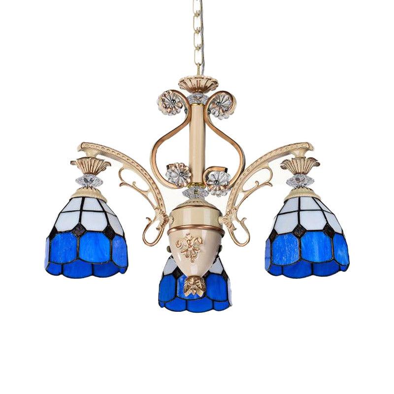 Baroque Dome Shape Chandelier Light 5/9/11 Lights Blue - Rebooters