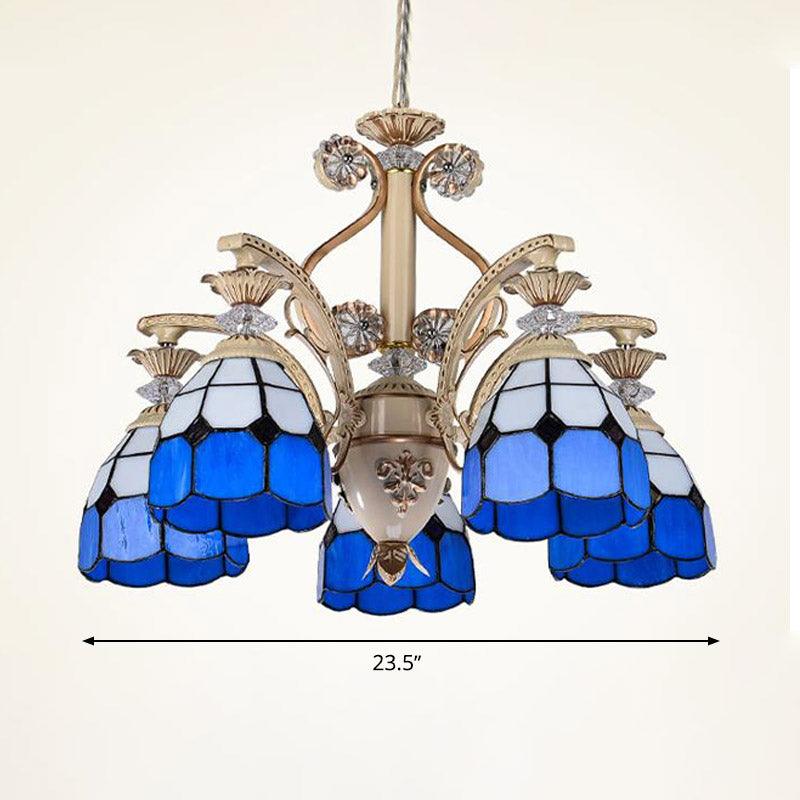 Baroque Dome Shape Chandelier Light 5/9/11 Lights Blue - Rebooters