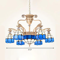Baroque Dome Shape Chandelier Light 5/9/11 Lights Blue - Rebooters