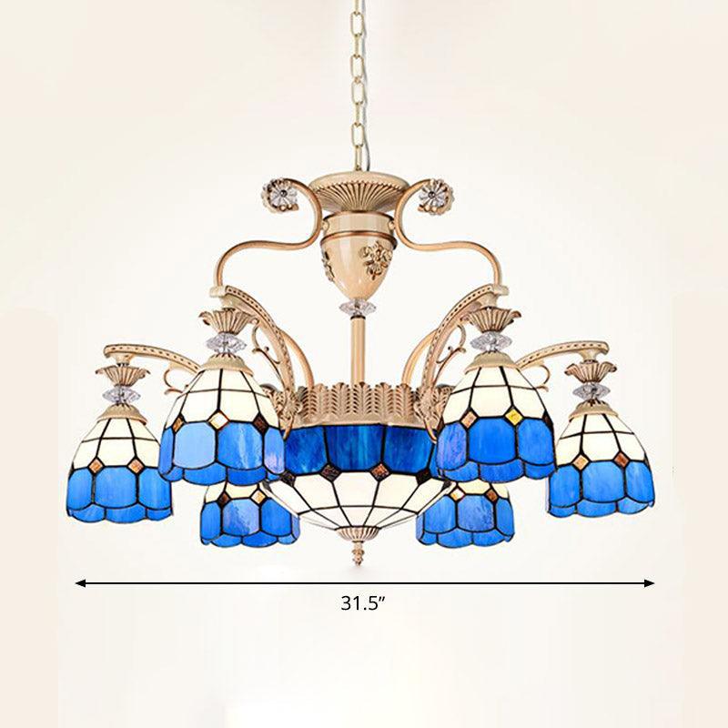 Baroque Dome Shape Chandelier Light 5/9/11 Lights Blue - Rebooters