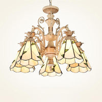 3/5 Lights Chandelier Lighting Fixture Baroque Stained Glass Lamp - Rebooters