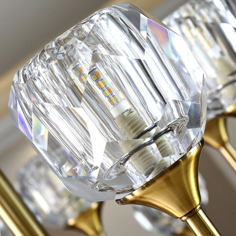 Gold Sphere Hanging Ceiling Light Modernism Crystal Chandelier - Rebooters
