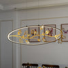 Gold Branch Pendant Ceiling Light Modernism Leaf Crystal Chandelier - Rebooters