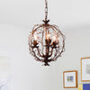 Brass 3 Lights Suspension Pendant Vintage Teardrop Crystal Orbit Chandelier - Rebooters