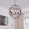 Crystal Drop Rust Ceiling Light Fixture Orbit 3 Heads Chandelier - Rebooters