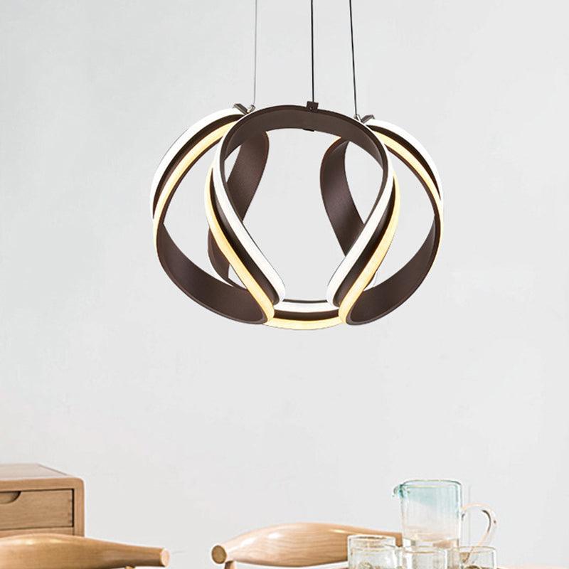 Abstract Chandelier Pendant Light Modern Metal Coffee LED Hanging Light Kit - Rebooters