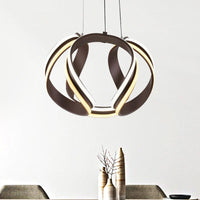 Abstract Chandelier Pendant Light Modern Metal Coffee LED Hanging Light Kit - Rebooters