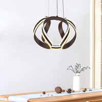 Abstract Chandelier Pendant Light Modern Metal Coffee LED Hanging Light Kit - Rebooters