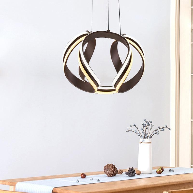 Abstract Chandelier Pendant Light Modern Metal Coffee LED Hanging Light Kit - Rebooters