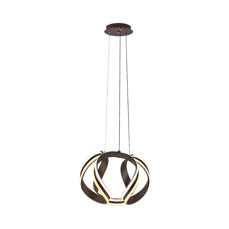 Abstract Chandelier Pendant Light Modern Metal Coffee LED Hanging Light Kit - Rebooters
