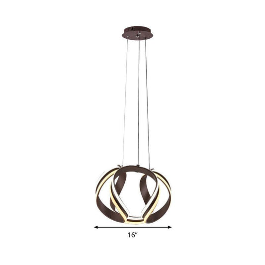 Abstract Chandelier Pendant Light Modern Metal Coffee LED Hanging Light Kit - Rebooters