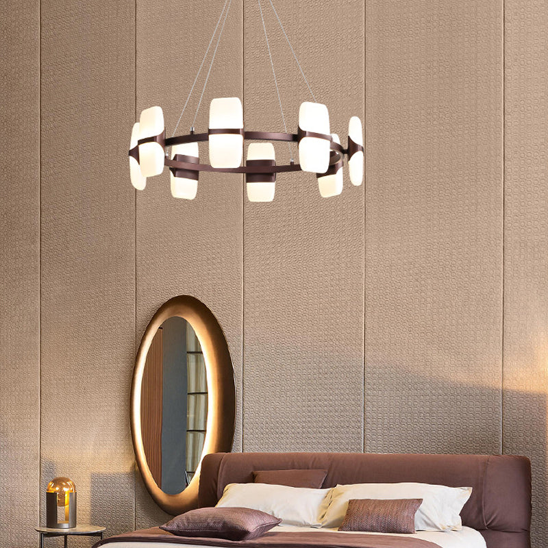 26"/30" Wide Circular Pendant Light Kit Modern Metal Chandelier - Rebooters