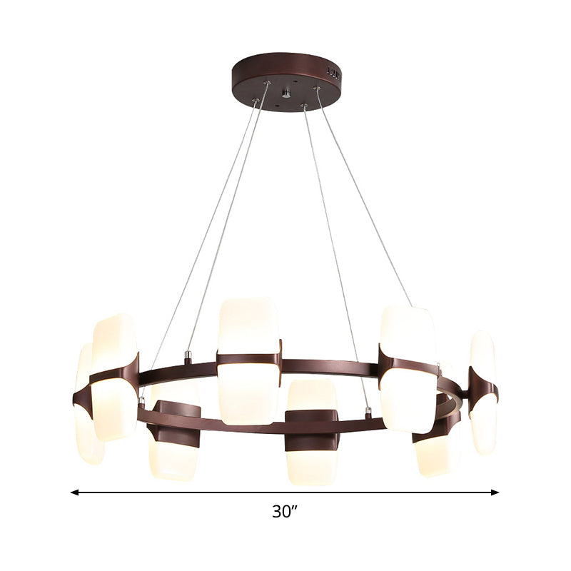 26"/30" Wide Circular Pendant Light Kit Modern Metal Chandelier - Rebooters