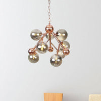 9 Lights Globe Chandelier Lighting Vintage Glass Pendant Fixture - Rebooters