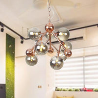 9 Lights Globe Chandelier Lighting Vintage Glass Pendant Fixture - Rebooters