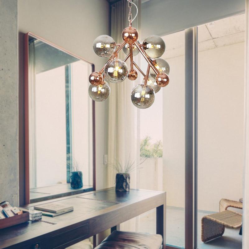 9 Lights Globe Chandelier Lighting Vintage Glass Pendant Fixture - Rebooters