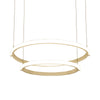 White Double Ring Three Rings Chandelier Lighting Simple Style White LED Hanging Ceiling Light - Rebooters