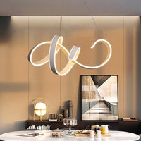 Acrylic Twist Ceiling Pendant Light Simple Style White LED Lamp - Rebooters