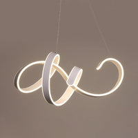 Acrylic Twist Ceiling Pendant Light Simple Style White LED Lamp - Rebooters