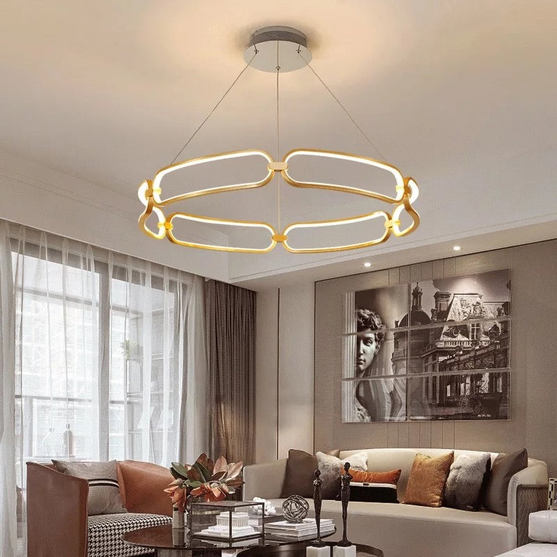 23.5"/31.5" Wide Gold LED Pendant Chandelier Light - Rebooters