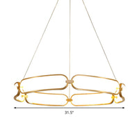 23.5"/31.5" Wide Gold LED Pendant Chandelier Light - Rebooters