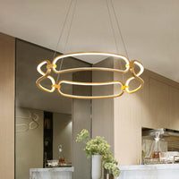 23.5"/31.5" Wide Gold LED Pendant Chandelier Light - Rebooters