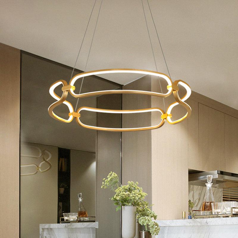 23.5"/31.5" Wide Gold LED Pendant Chandelier Light - Rebooters