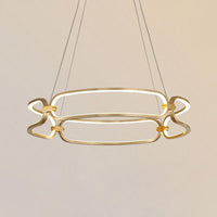 23.5"/31.5" Wide Gold LED Pendant Chandelier Light - Rebooters