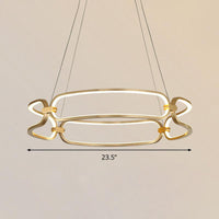 23.5"/31.5" Wide Gold LED Pendant Chandelier Light - Rebooters